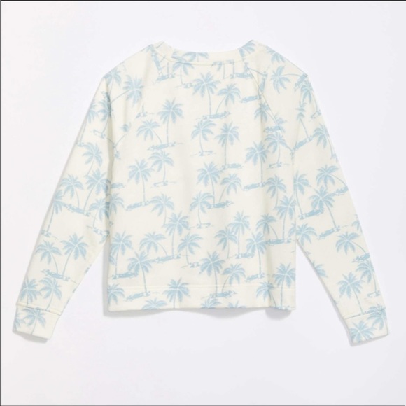 2/$30 Lou & Grey Palm Tree Pullover Sweatshirt Terry Top - Picture 4 of 8